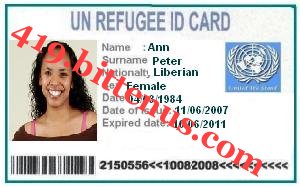 My refugee ID card Ann Petter